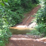 River crossing at Salak Pra Wildlife Sanctuary, Thailand