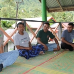 In Musir’s village, we met with the village head (second from left) to learn about the village’s history with tiger-human conflict and how they have worked with the Wildlife Response Units to reduce it. 