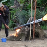 Air cannons and firecrackers are sometimes used to scare tigers away from villages.