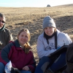 Our Mongolian team in April 2016 to deploy GPS tracking collars on Asian wild horses in Hustai National Park, Mongolia. From left to right Tim H., Dr. Kate Jenks, Taylor S., and Dr. Jim. (Photo by Marion Stentz)