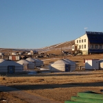 Hustai National Park main camp where we stayed in gers (traditional houses) during our fieldwork to study Asian wild horses. Photo by Dr. Jim Rasmussen