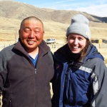 Taylor and one of the Hustai National Park rangers. (Photo by Dr. Kate Jenks)
