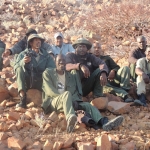 A group of Rhino Rangers engage in a training session.
