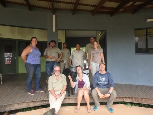 SARA team members and rangers at the aboriginal ranger station in Mapoon.